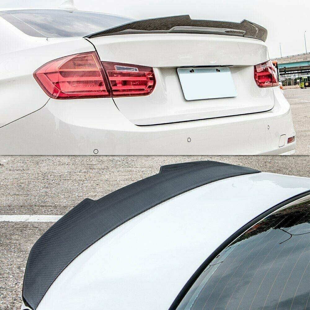 Carbon Fiber Rear Trunk Spoiler Lip fits BMW F82 M4 Coupe 2015-2020 2-Door Black