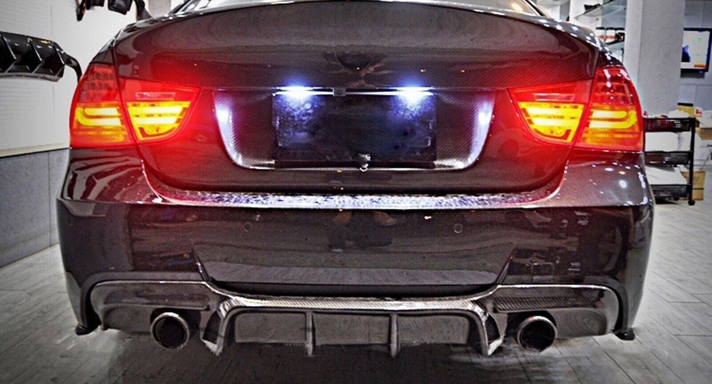 fits BMW E90 325i 335i M-Sport 2009-2012 Carbon Fiber Rear Bumper Diffuser Lip