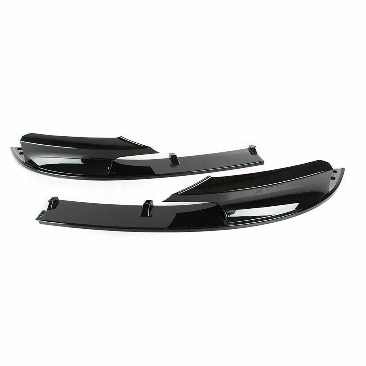 Gloss Black Front Bumper Spoiler Cover+Mirror Cap fits BMW F30 M Sport 2012-2018