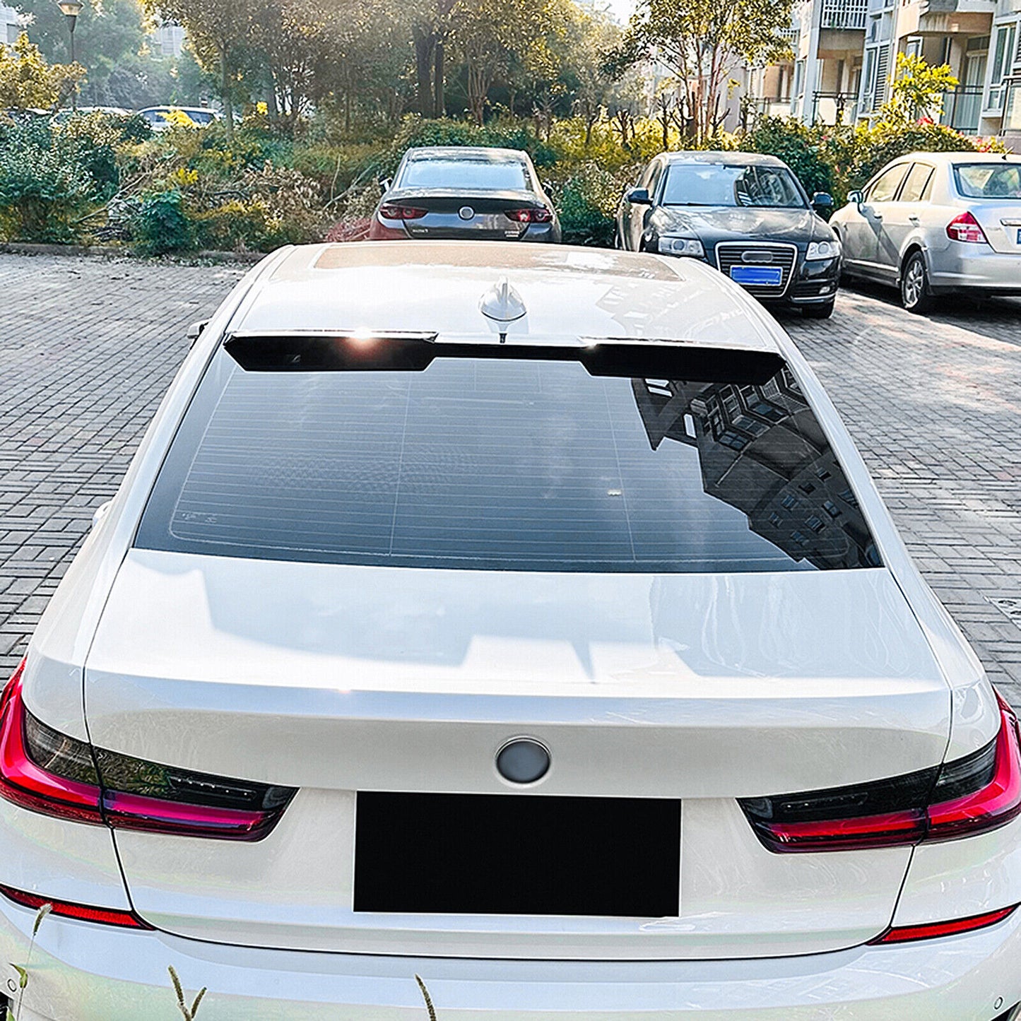 Gloss Black Rear Trunk Spoiler Lip Roof Wing fits BMW G20 320i G80 M3 2019-2024