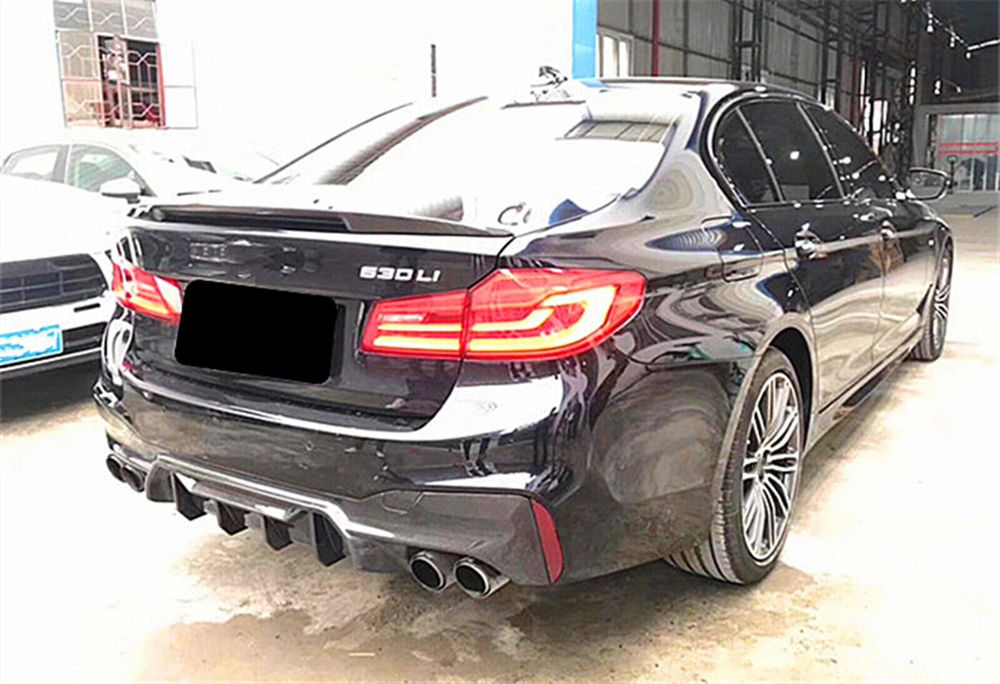 Gloss Black Rear Bumper Diffuser Lip fits BMW 5 Series G30 G31 G38 2017-2022