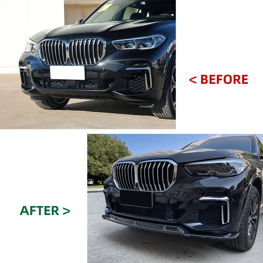 Front Bumper Spoiler Lip Kit fits BMW X5 G05 M Sport 2019-2023 Gloss Black