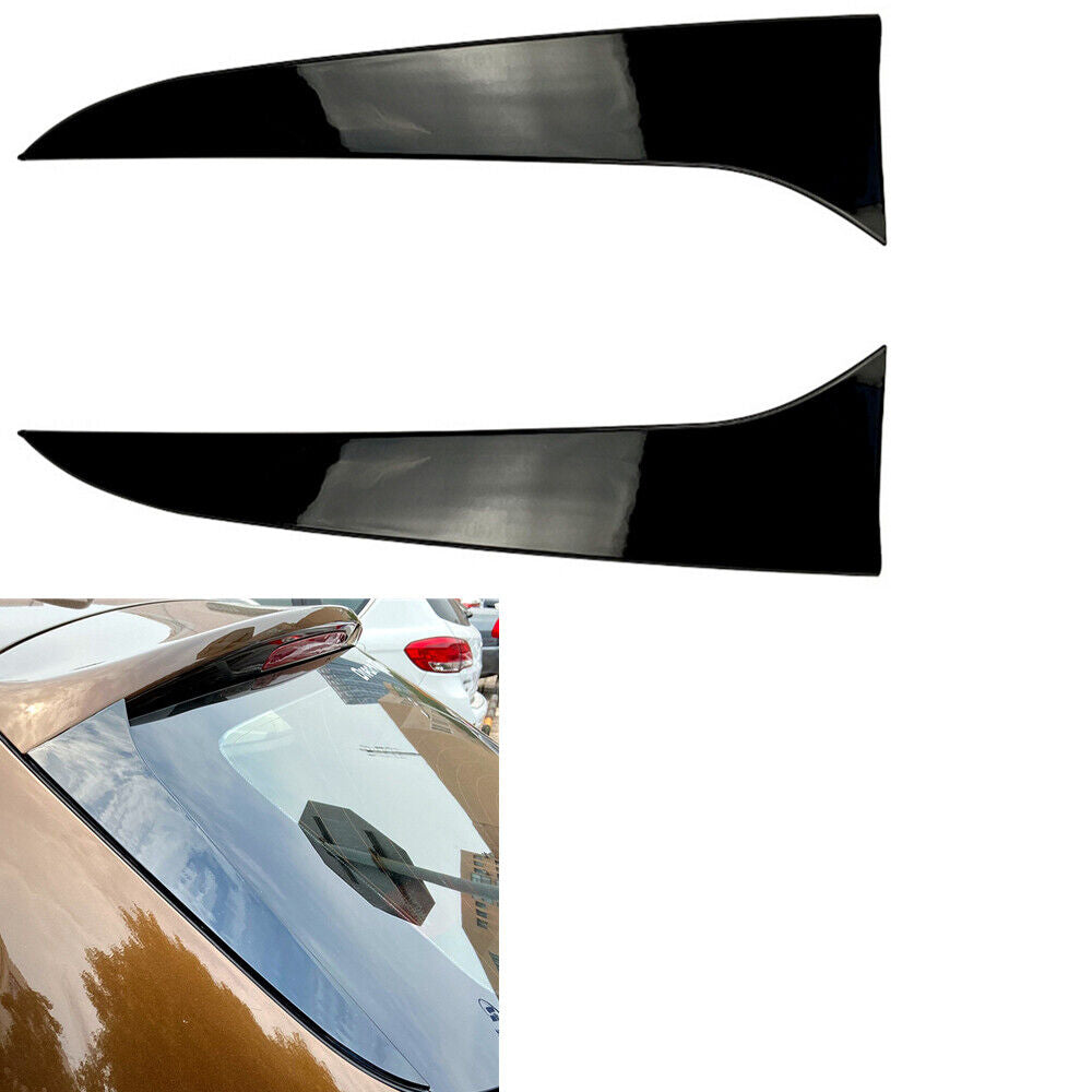 Black Rear Window Side Spoiler Canard Splitter Cover Trim fits BMW X1 E84 09-15