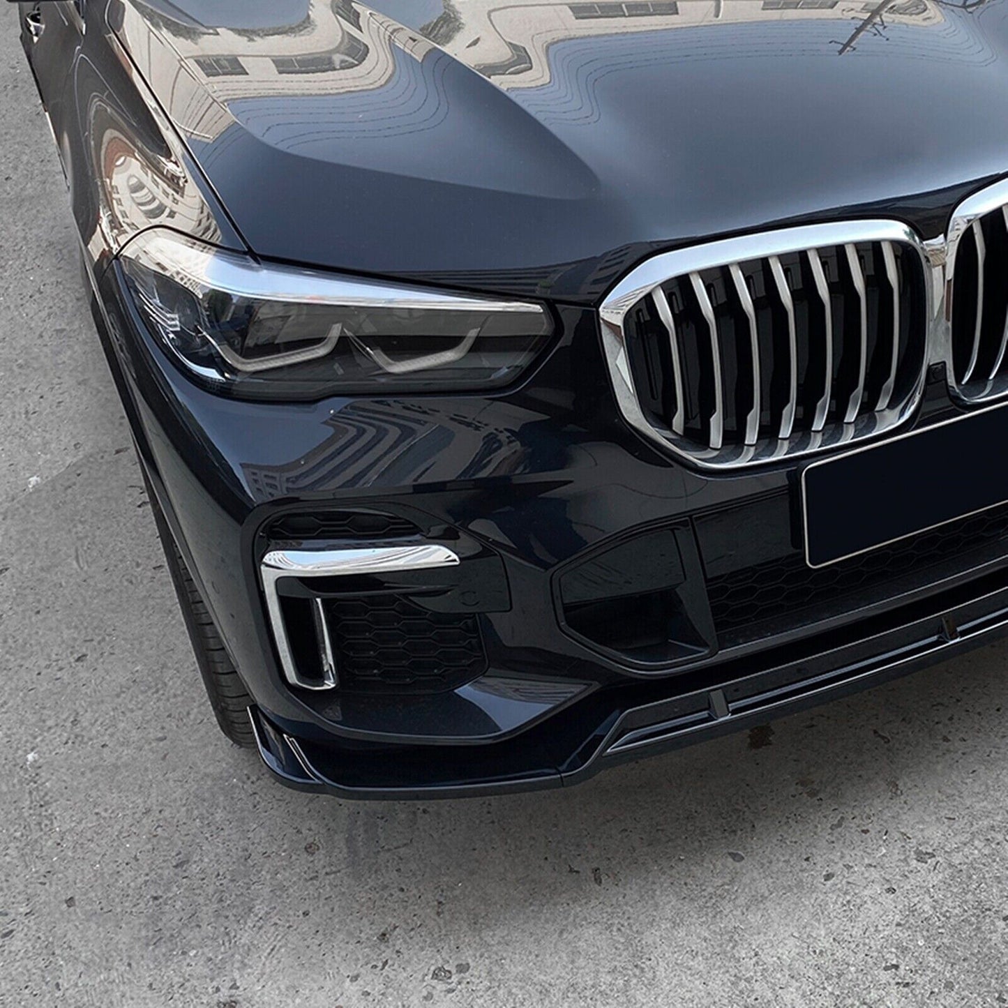 Front Bumper Spoiler Lip Kit fits BMW X5 G05 M Sport 2019-2023 Gloss Black