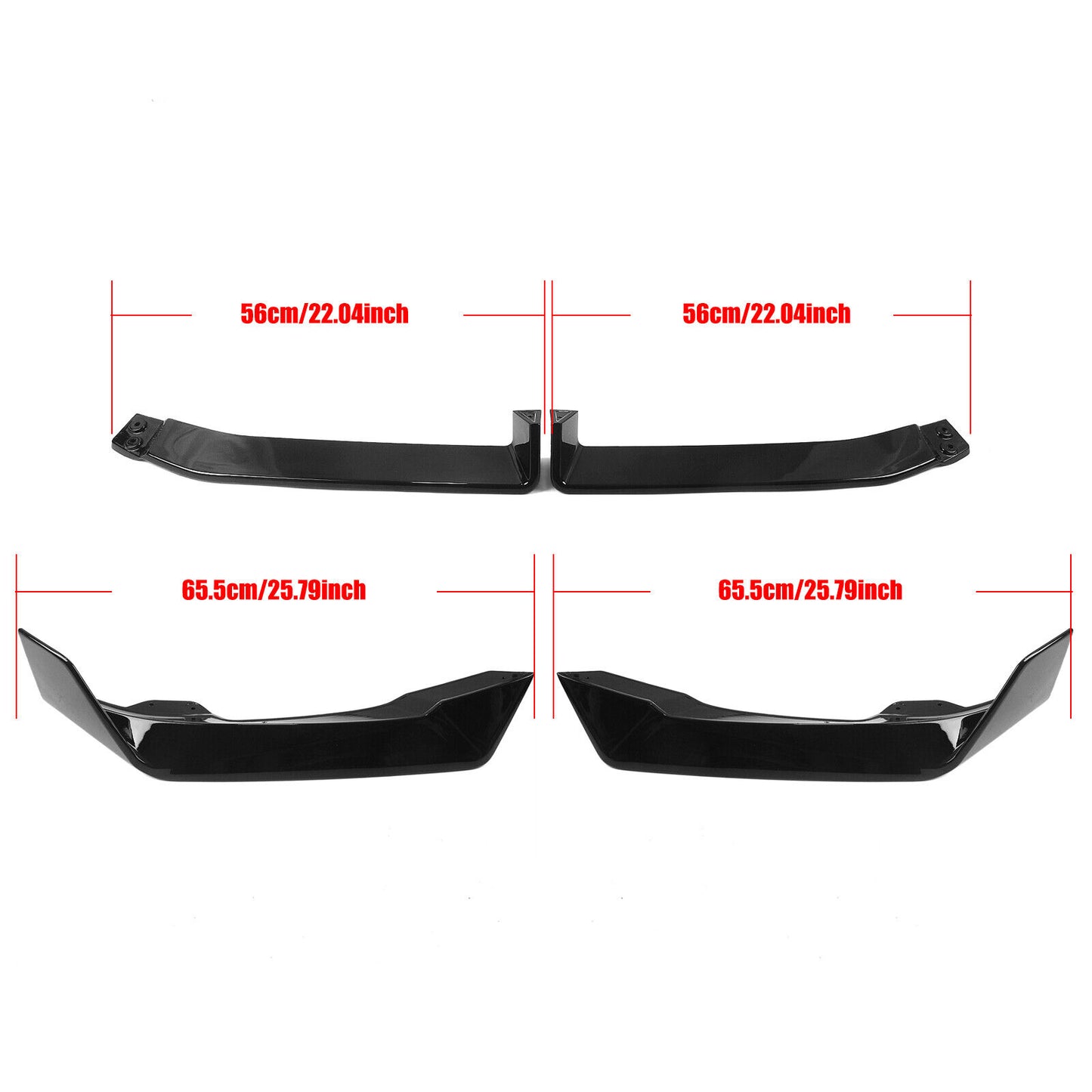 4pcs Front Bumper Spoiler Lip Kit fits BMW G05 X5 LCI 2023-2024 Gloss Black