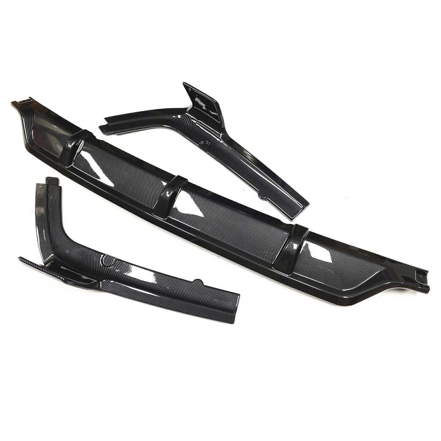 3pcs Carbon Black Rear Front Bumper Spoiler fits BMW G07 X7 M-Sport 2019-2022 NEW