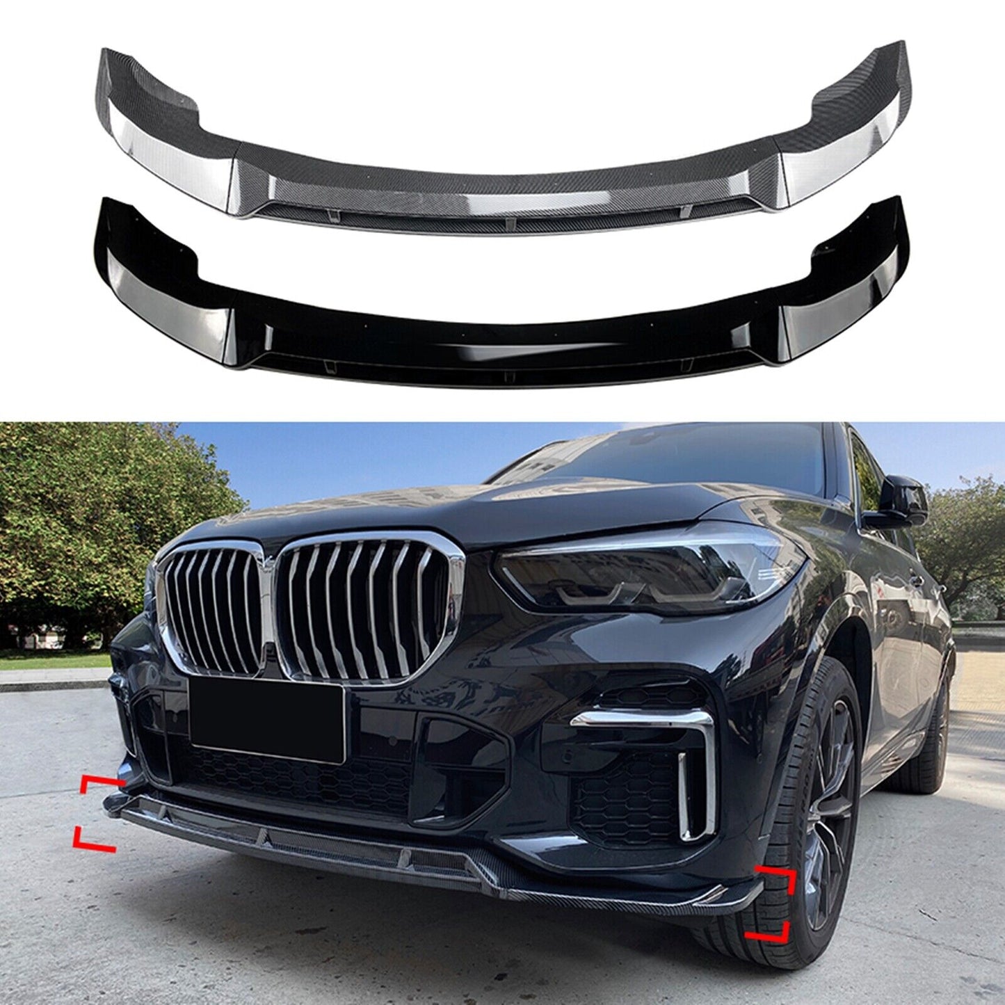 Fit fits BMW X5 G05 M Sport 2019-2023 New Front Bumper Spoiler Lip Kit CB Style