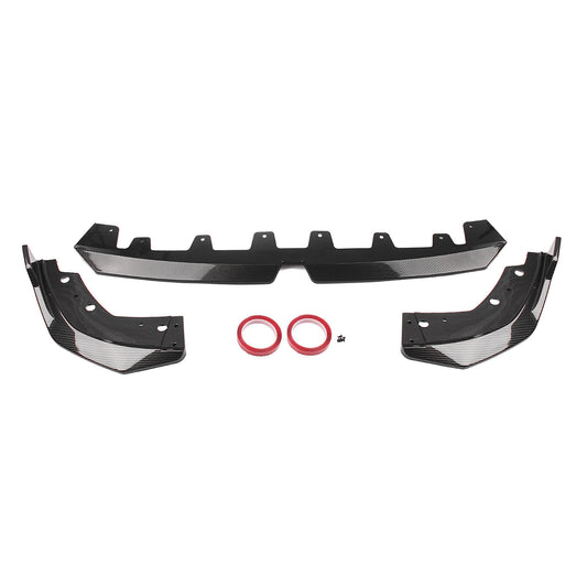 Carbon Fiber Look Front Bumper Spoiler Lip Kit fits BMW 3 Series G20 2022.6-2024