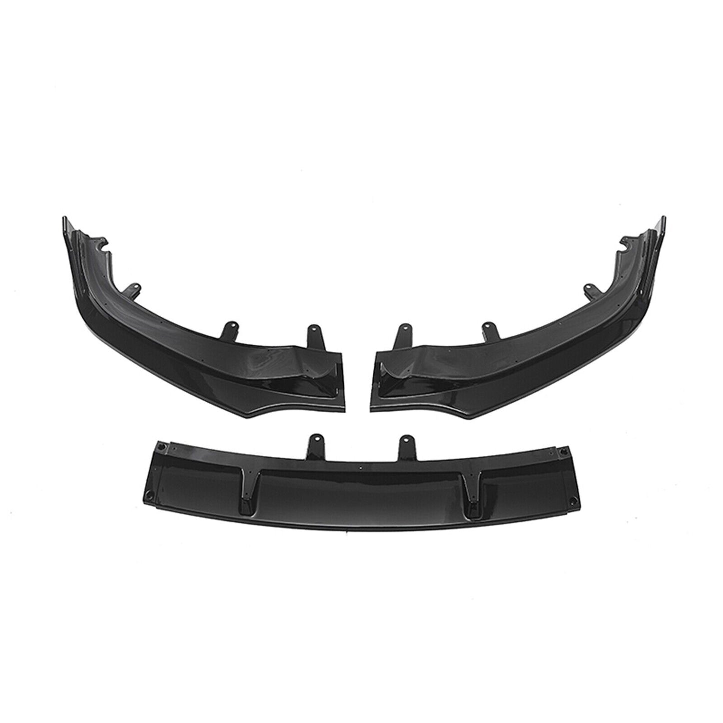 Black Front Bumper Lip Splitters fits BMW 8 Series G14 G15 G16 2018-2021 BLK