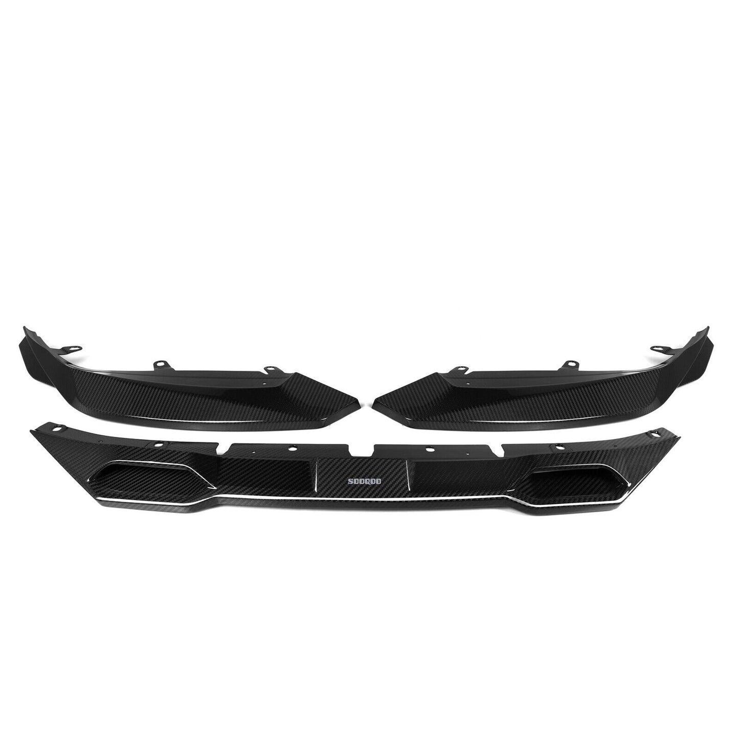 3pcs Front Bumper Spoiler Lip Kit Splitter fits BMW M2 G87 23-24 Dry Carbon Fiber