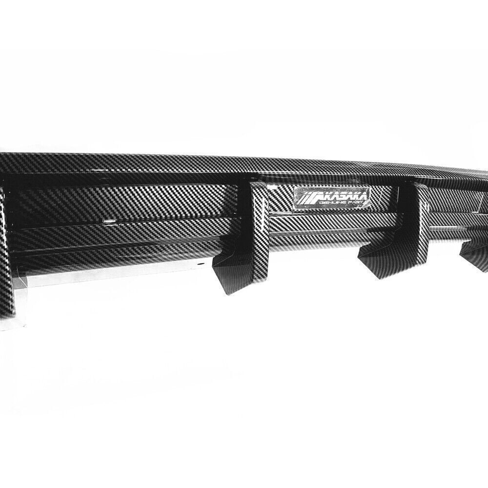 Carbon Look Rear Bumper Diffuser+Exhaust Pipe fits BMW 3 Series 330i 2020 AKASAKA