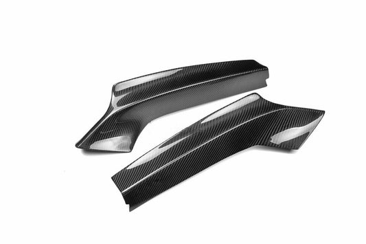 2x Front Bumper Splitter Flaps fits 2014+ BMW 2 F22 F23 M235i M240i Carbon Fiber