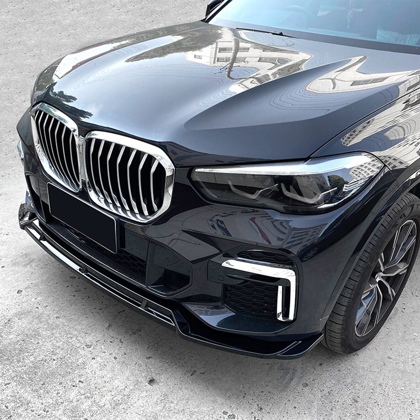 Front Bumper Spoiler Lip Kit fits BMW X5 G05 M Sport 2019-2023 Gloss Black