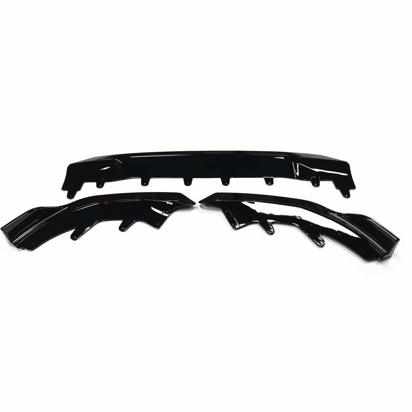 Gloss Black Front Bumper Spoiler Lip Splitter fits BMW 2 Series G42 2022-2024 NEW