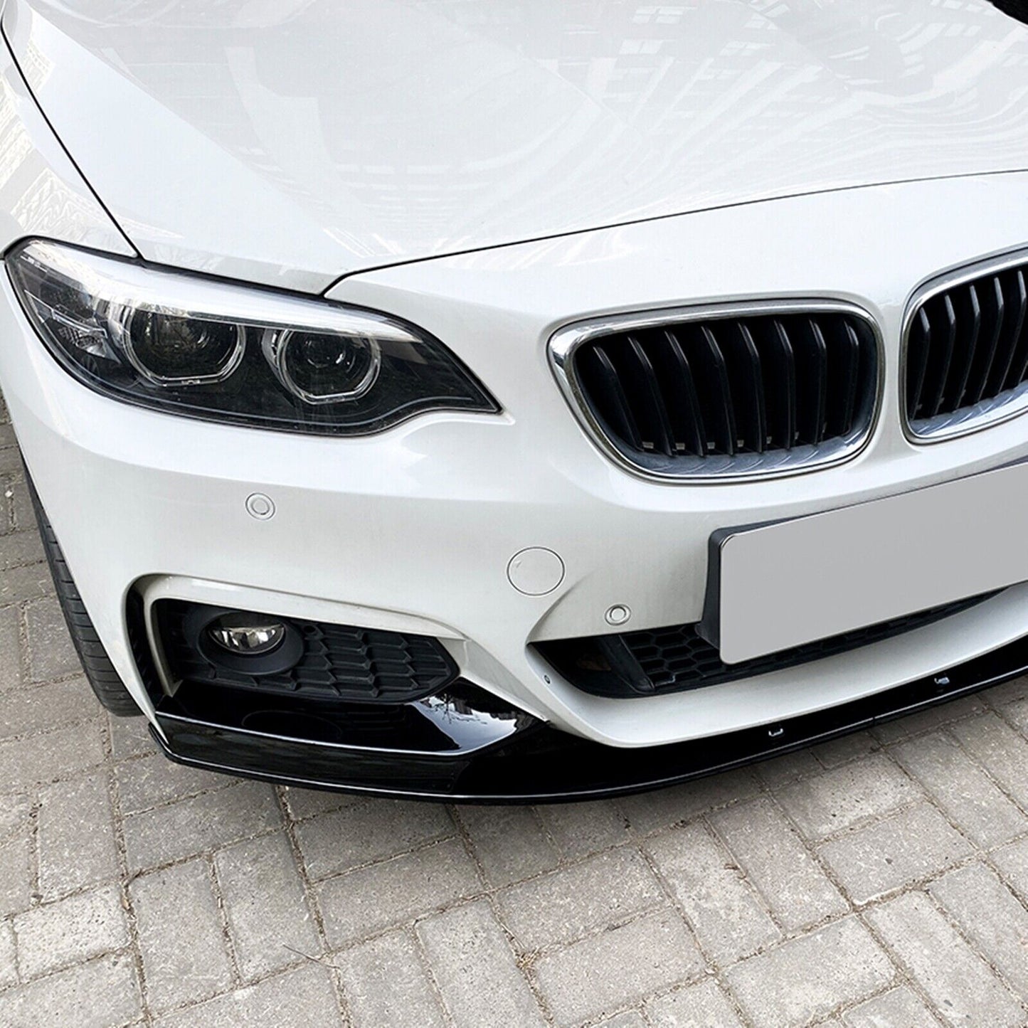 Black Front Bumper Spoiler Lip Side Cover fits BMW F22 F23 M Sport 2014-2021