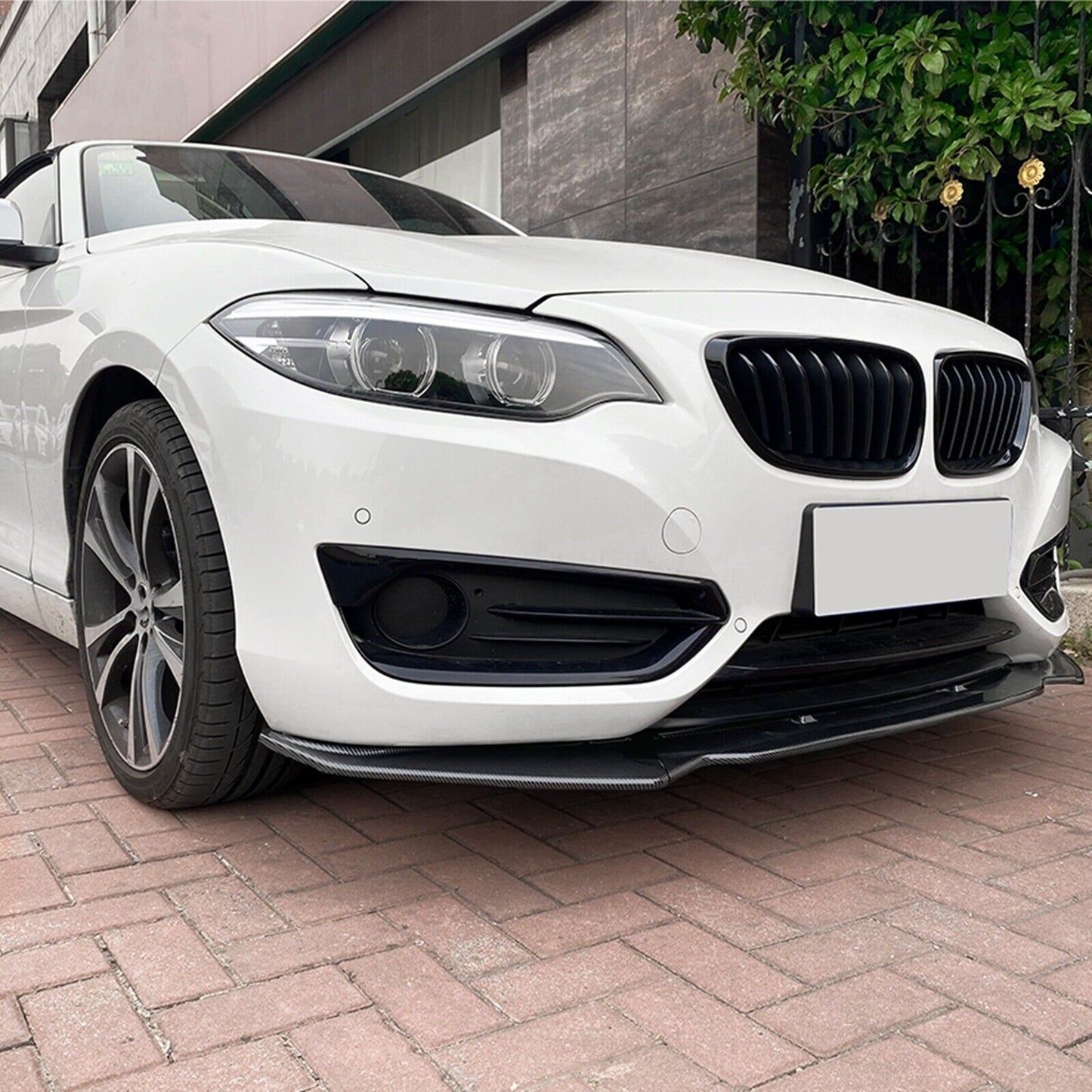 fits BMW 2 Series F22 220i 225i 228i 14-19 Carbon Style Front Bumper Spoiler Lip