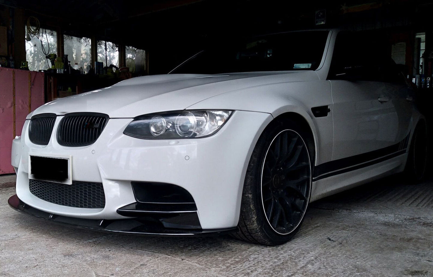 Gloss Black Front Bumper Spoiler Lip fits BMW E90 E92 M3 2008 2009 2010-2013