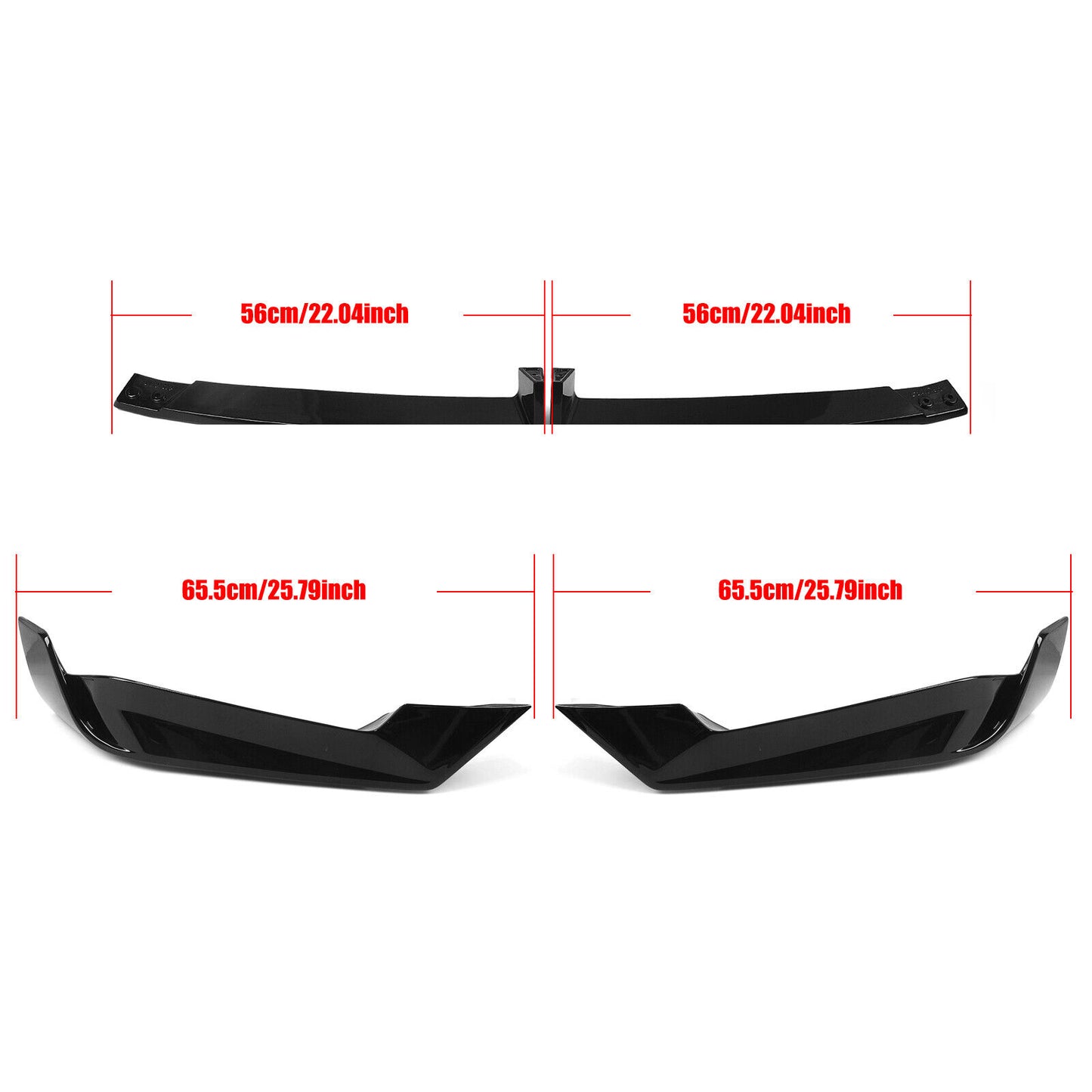 Front Bumper Spoiler Lip Splitter Kit fits BMW G06 LCI X6 2023-2024 Gloss BLK