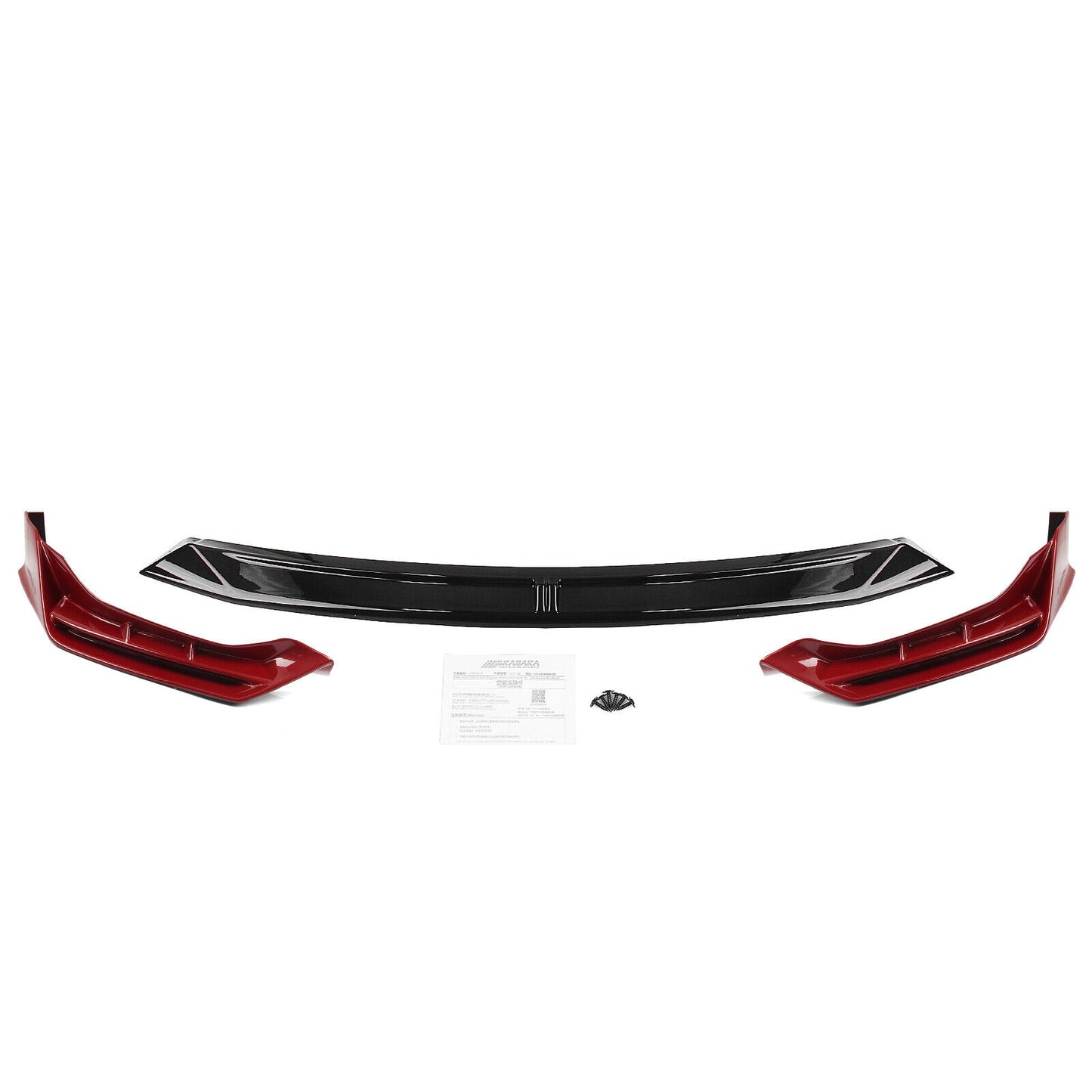 Front Bumper Spoiler Lip Kit Red fits BMW G20 LCI Sport 2023-2024 AKASAKA