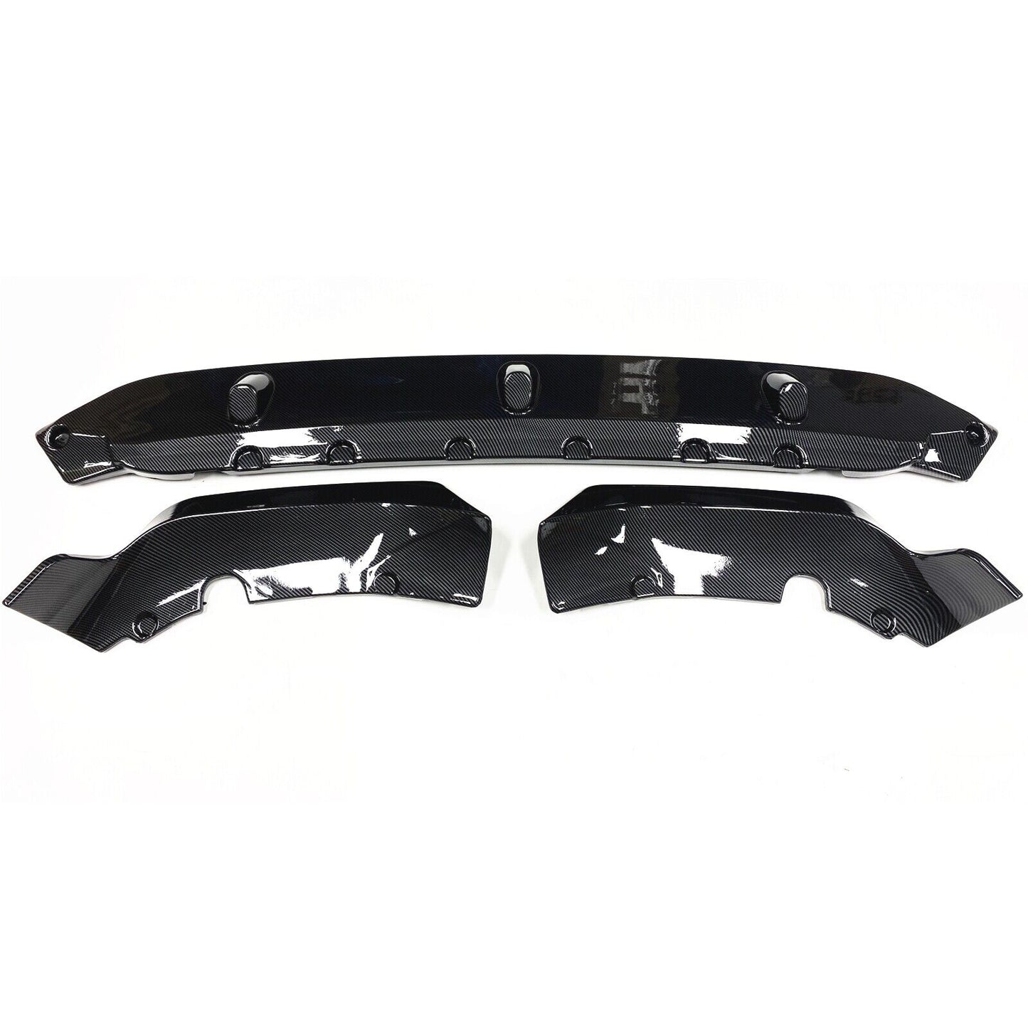 3pcs Carbon Black Front Bumper Spoiler Lip fits BMW G07 X7 M-Sport 2019-2022 NEW