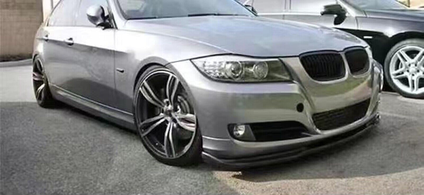 ABS Matte Black Front Bumper Spoiler Splitter fits BMW E90 2009-2012 3pcs