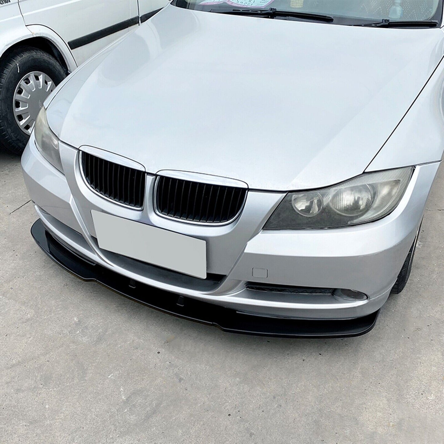 3pcs Front Bumper Spoiler Lip fits BMW 3 Series E90 E91 2005-2008 06 Carbon Style