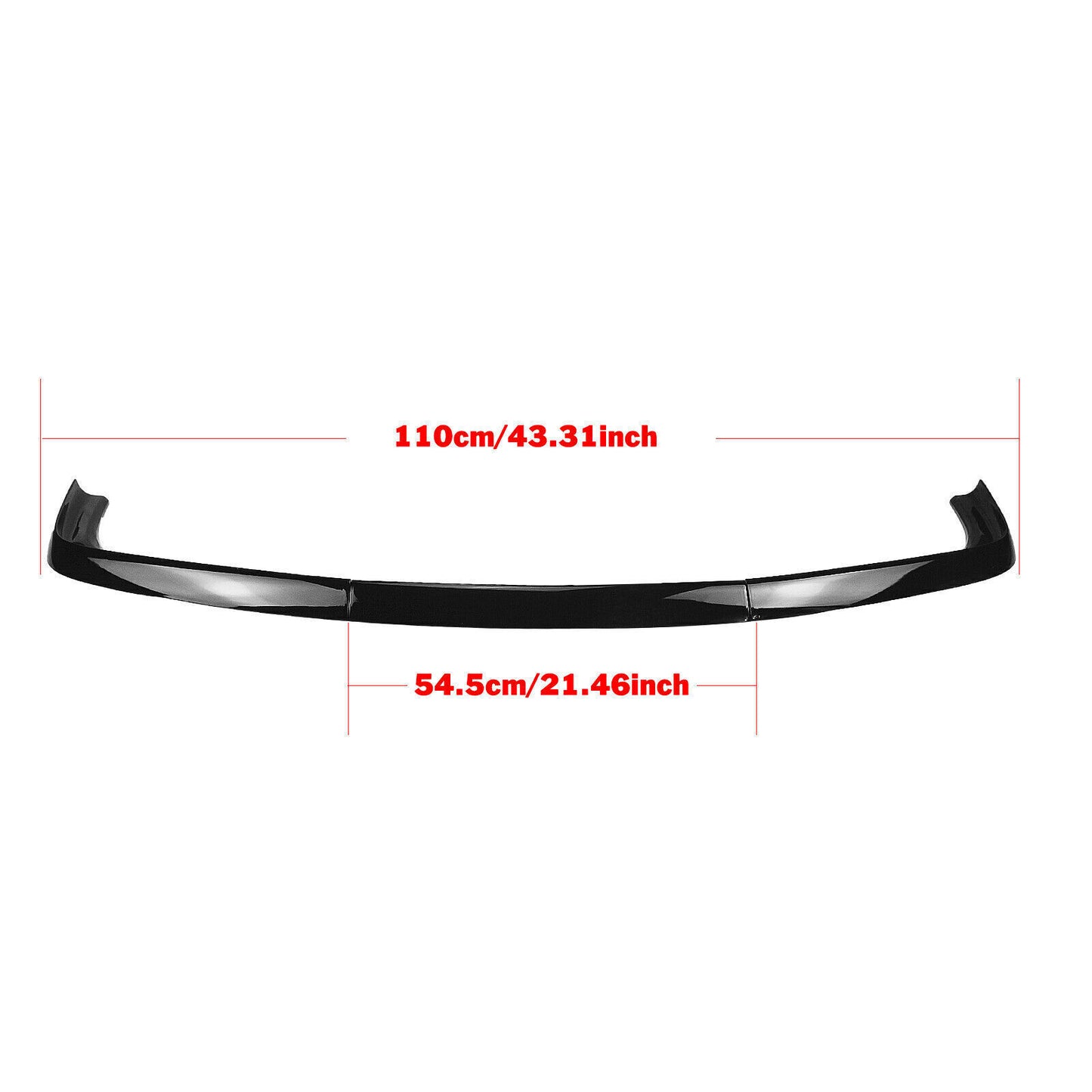 3pcs Gloss Black Front Bumper Spoiler Splitter Kit fits BMW E36 M3 1992-1998 1993