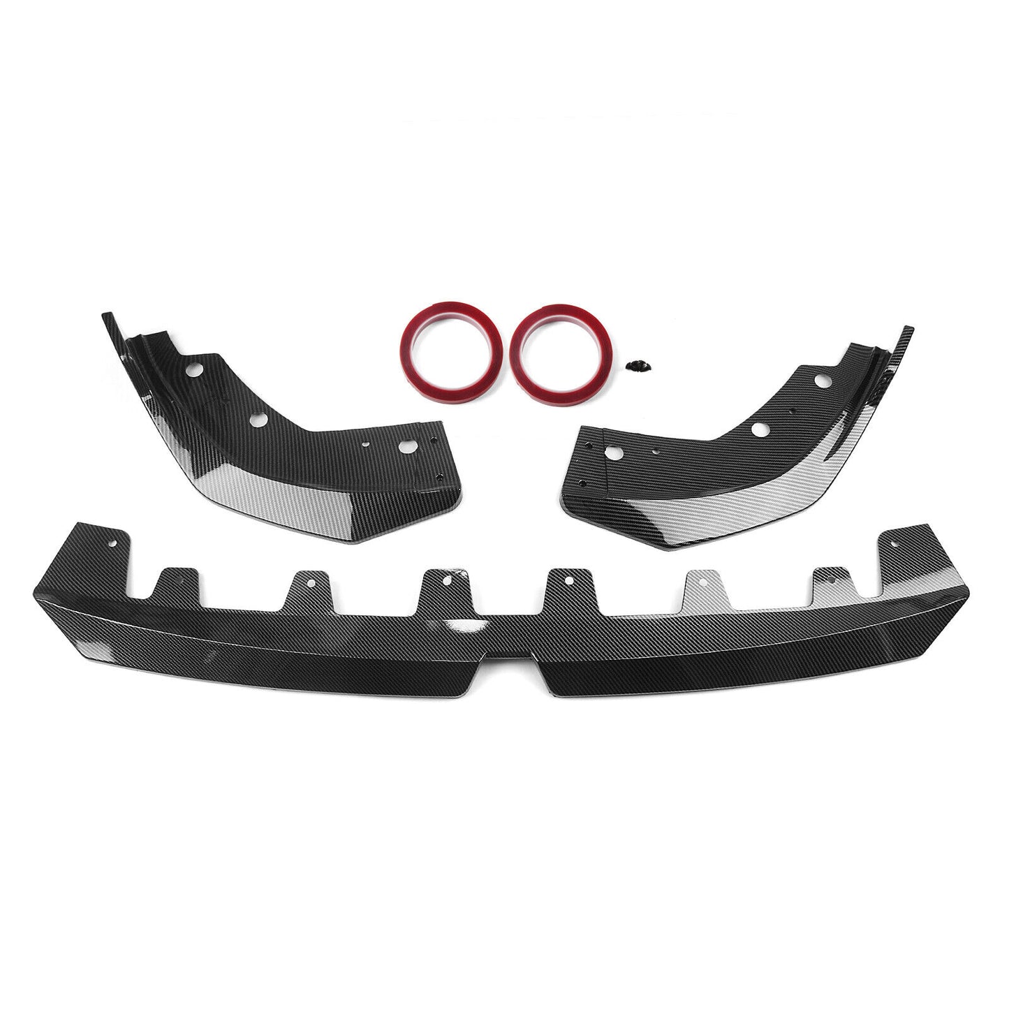 Carbon Fiber Look Front Bumper Spoiler Lip Kit fits BMW 3 Series G20 2022.6-2024