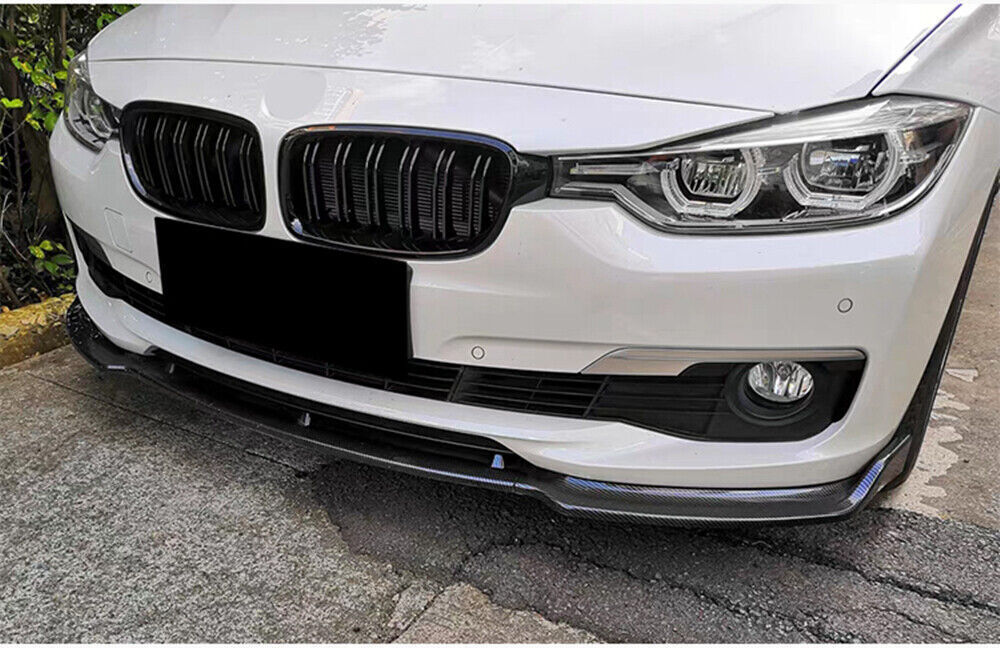 Front Bumper Spoiler Splitter Lip Carbon Fiber Look fits 13-2018 BMW F30 F35 Base