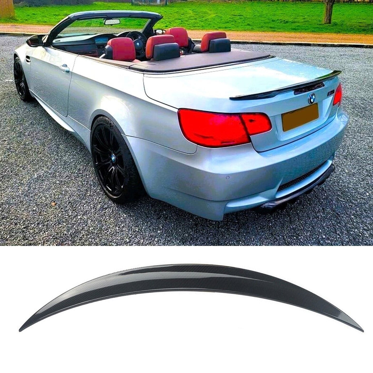 Fits BMW 3 Series Convertible M3 E93 M Sports Carbon Fibre Lip Spoiler 2004-12