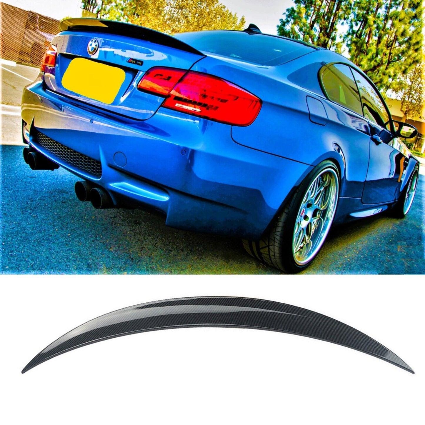 Fits BMW 3 Series Coupe M3 E92 Gloss Black Boot Lip Spoiler 2004-2012