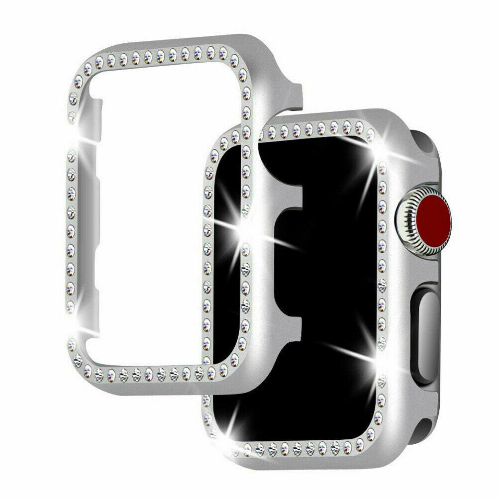 For Apple Watch Series 5/4/3 Bling diamond Bracelet Watch Strap Band Case Cover