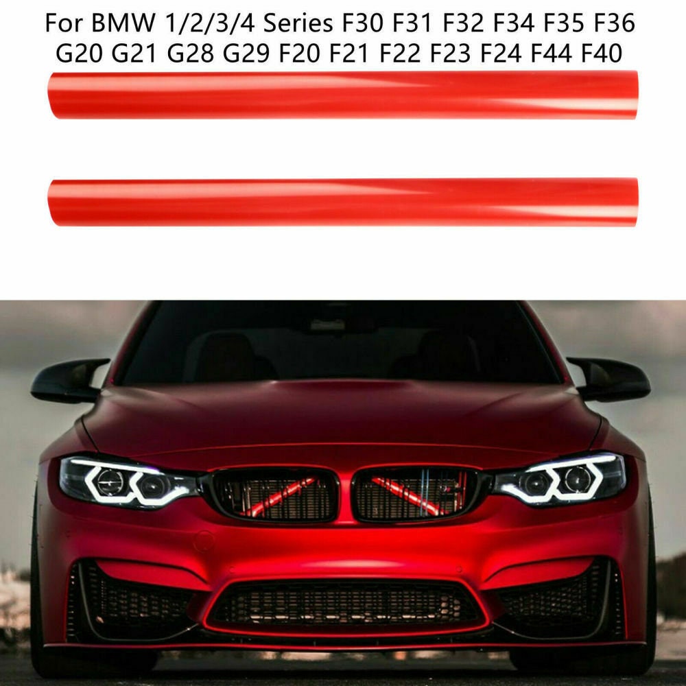 Compatible For BMW Red Grill Bar V Brace G32 6 Series Front Grille Trim Strips Cover