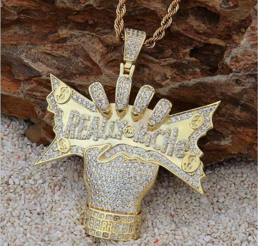 Iced Out 3D Hip Hop Pendant Chain Bling