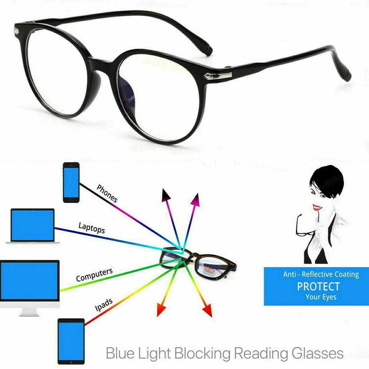 Anti UV Gaming Glasses For Blue Light Blocking Computer Smart Phone Eyewear Gamer