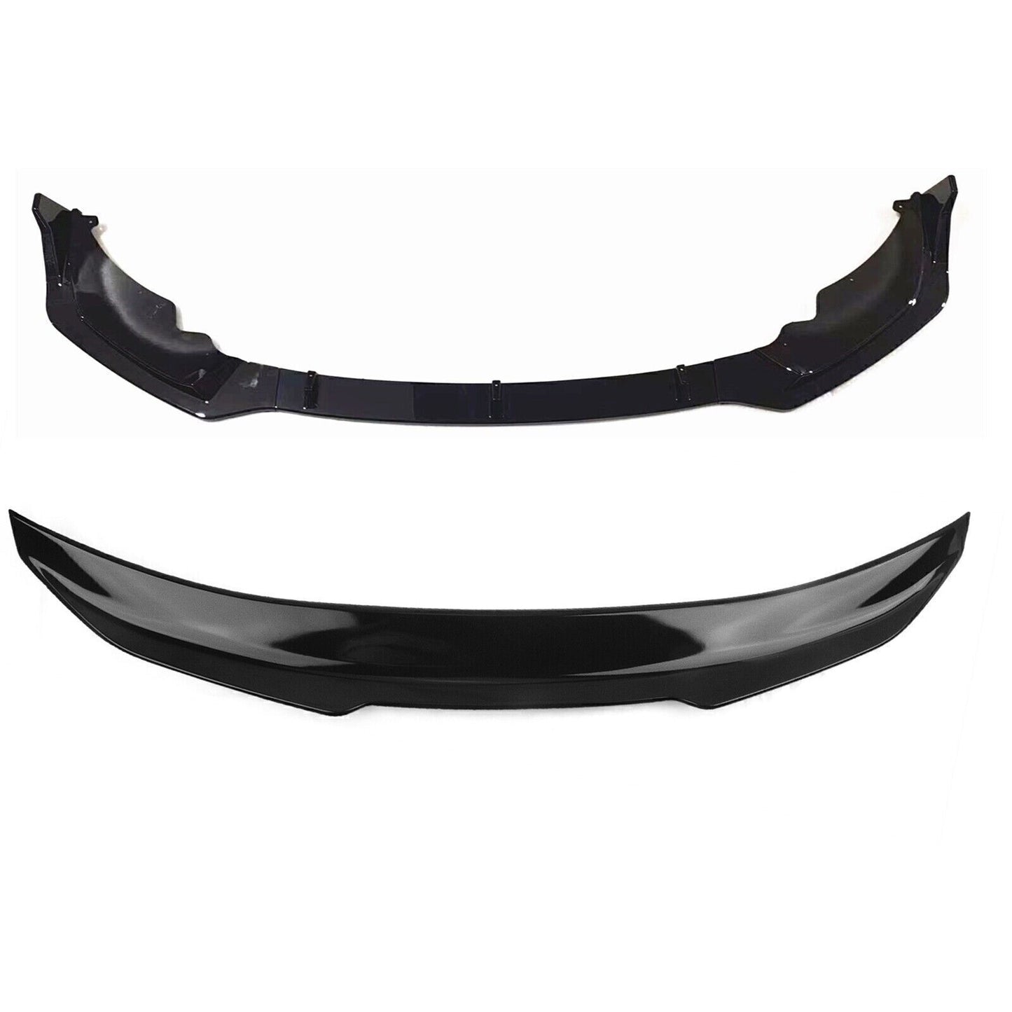 Gloss Black Front+Rear Spoiler Lip Set For BMW 2 Series F44 238i m235i 2020-2023