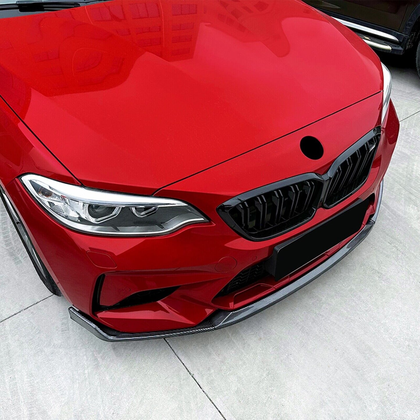 Car Front Bumper Spoiler Lip Kit For BMW 2 Series F87 M2 Coupe 2016-2021 Carbon Fiber