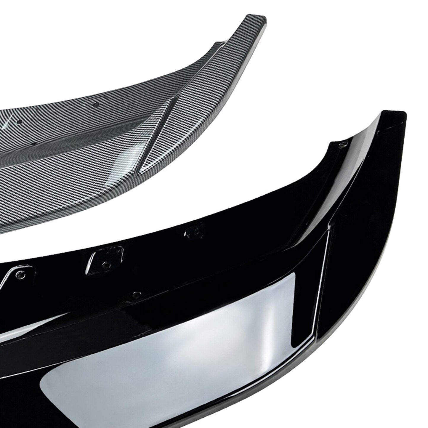 1Set Front Bumper Spoiler Lip For BMW X1 U11 U12 M Sport 2023-2024 Carbon Look