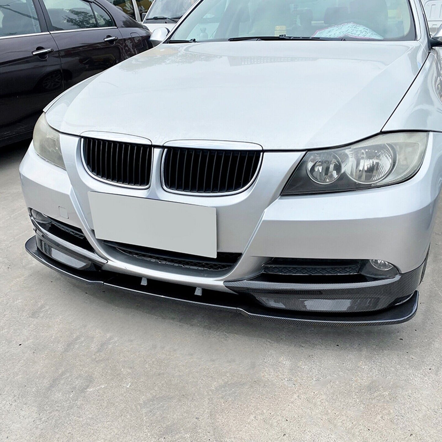 Front Bumper Spoiler Lip Side Cover For BMW 3 Series E90 E91 2005-2008 CB Style