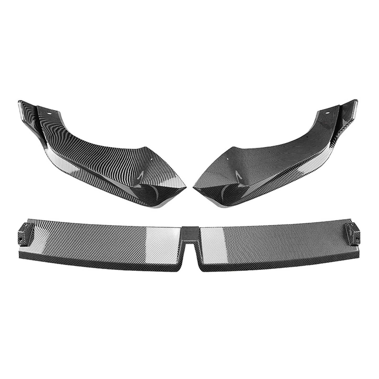 3x Car Front Bumper Spoiler Lip For BMW X5 G05 LCI M Sport 2023-2024 Carbon Look