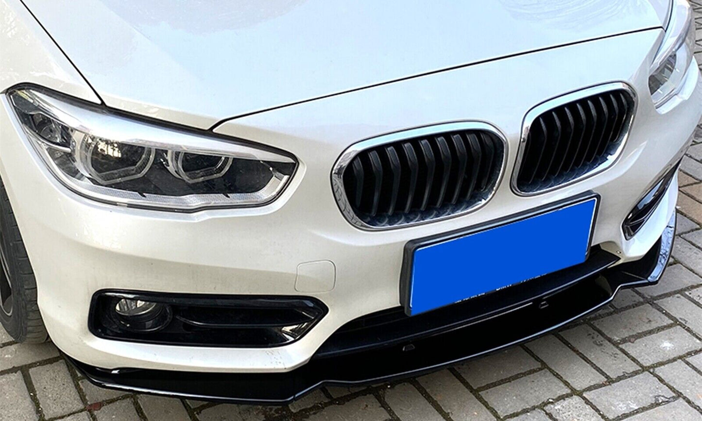 Car Front Bumper Spoiler For BMW 1 Series F20 F21 116i 118i 120i 2015-2019 Black