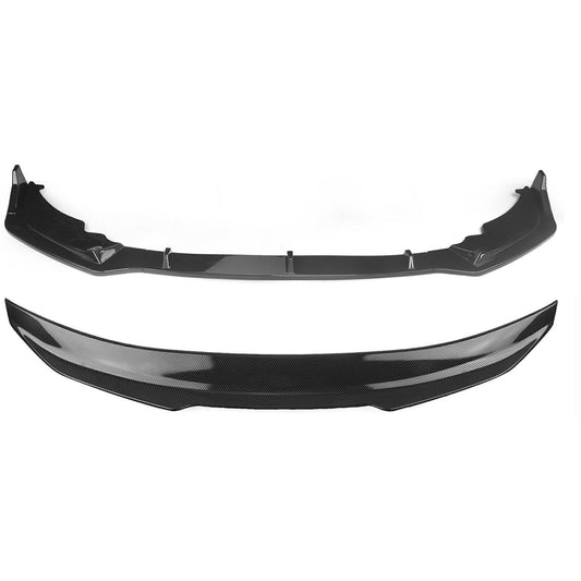 Front Bumper Splitter+Rear Trunk Spoiler Lip For BMW 2 Series F44 238i 2020-2023