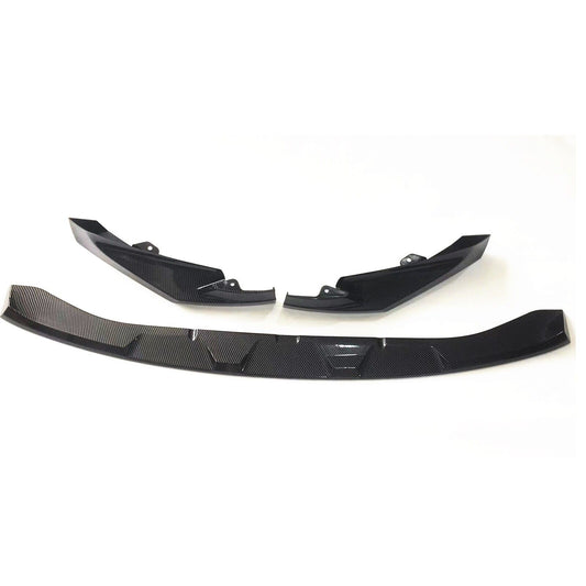 1Set Front Bumper Spoiler Lip For BMW G80 M3 G82 M4 2021-2024 Carbon Fiber Look