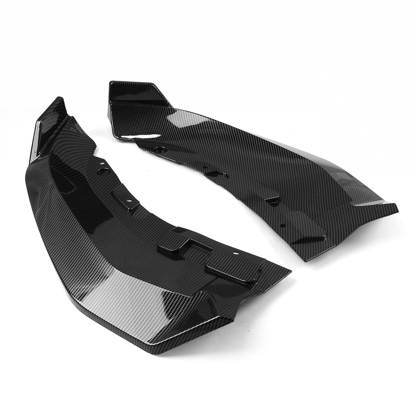 Front Bumper Spoiler Lip For BMW G07 X7 2024 Competitive Black Carbon Fiber Look