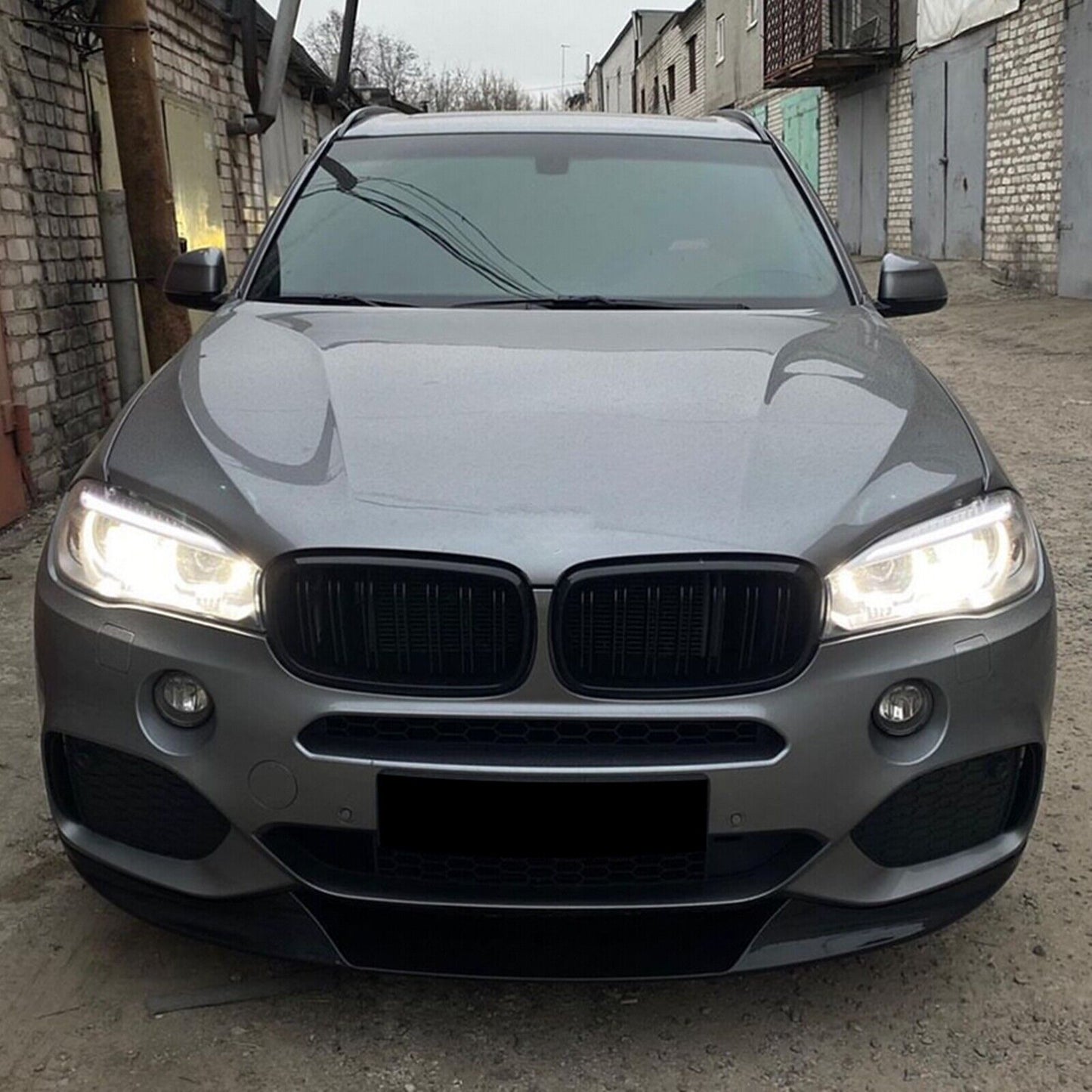 Front Bumper Spoiler Lip Kit For BMW X5 F15 M Sport 2014-2018 Carbon Fiber Style