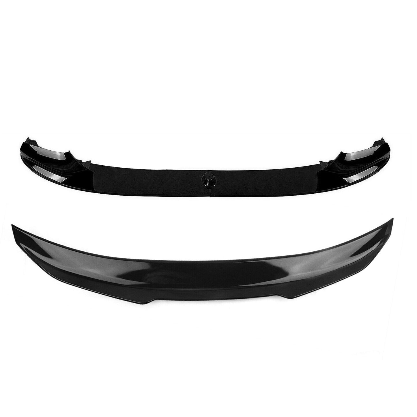 Front Lip Rear Spoiler Wing Lid For BMW F10 5 Series 2011-16 M Sport Gloss Black