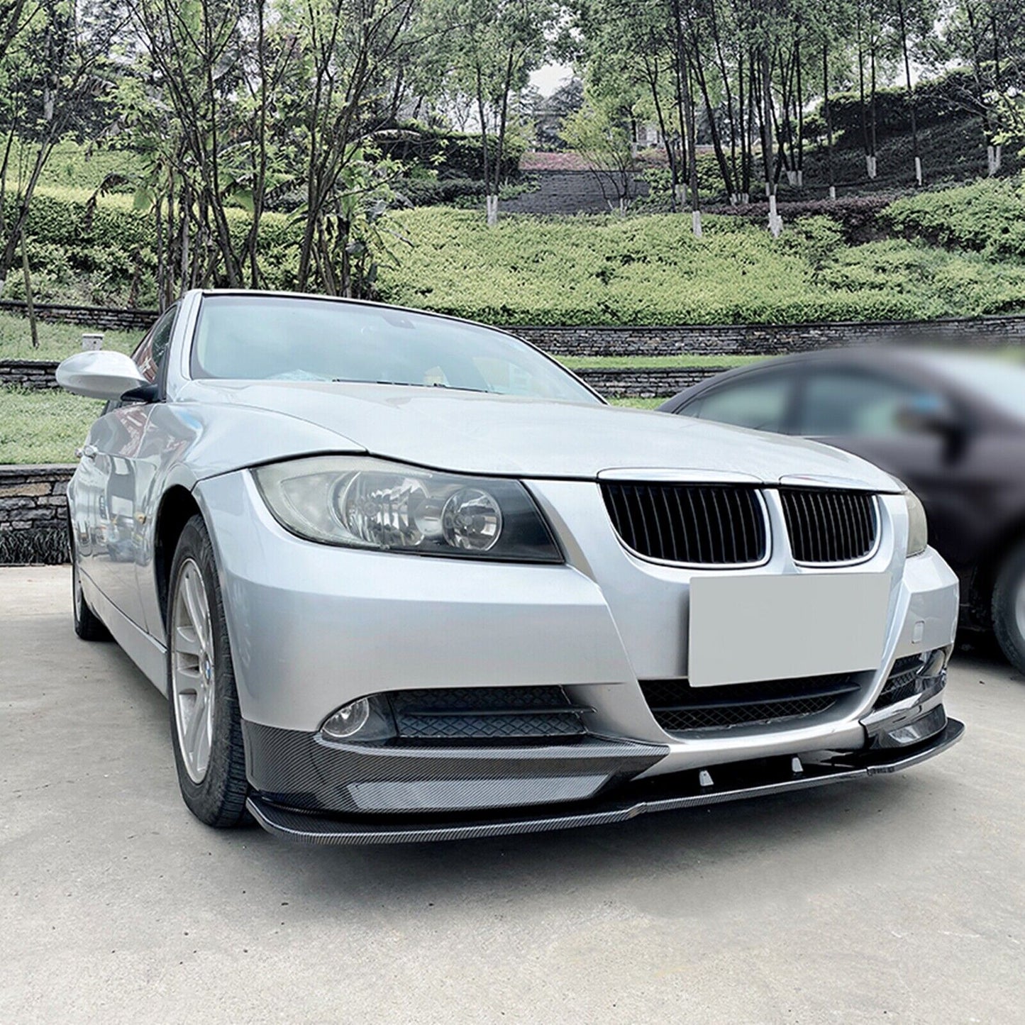 Front Bumper Spoiler Lip Side Cover For BMW 3 Series E90 E91 2005-2008 CB Style