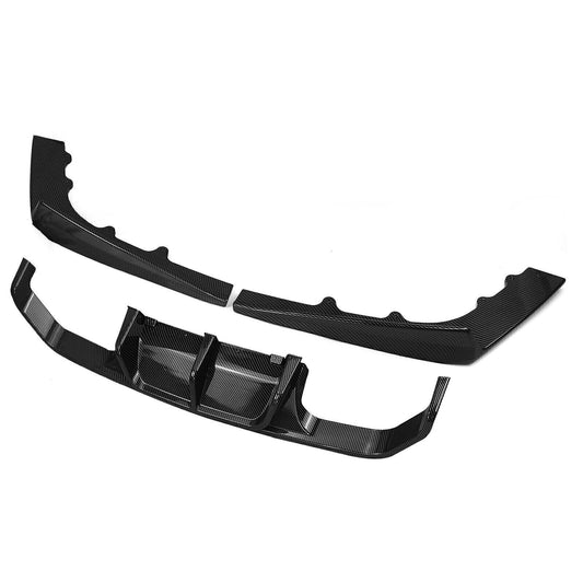 Car Rear Bumper Diffuser Lip Side Cover For BMW M3 M4 F80 F82 2015-2020 Carbon Fiber