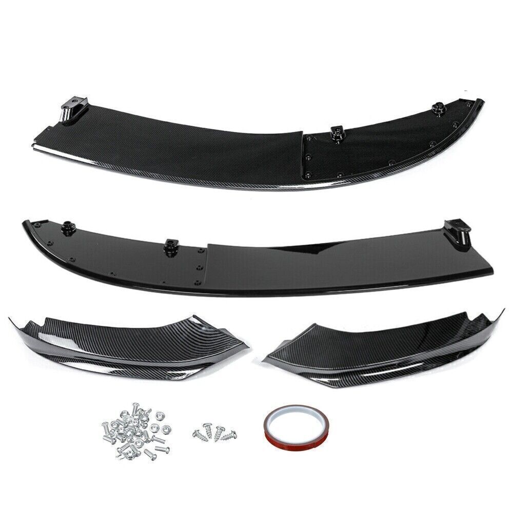 1 Set Front+Rear Spoiler Lip PSM For 2014-2020 BMW F32 F33 4 Series Carbon Look