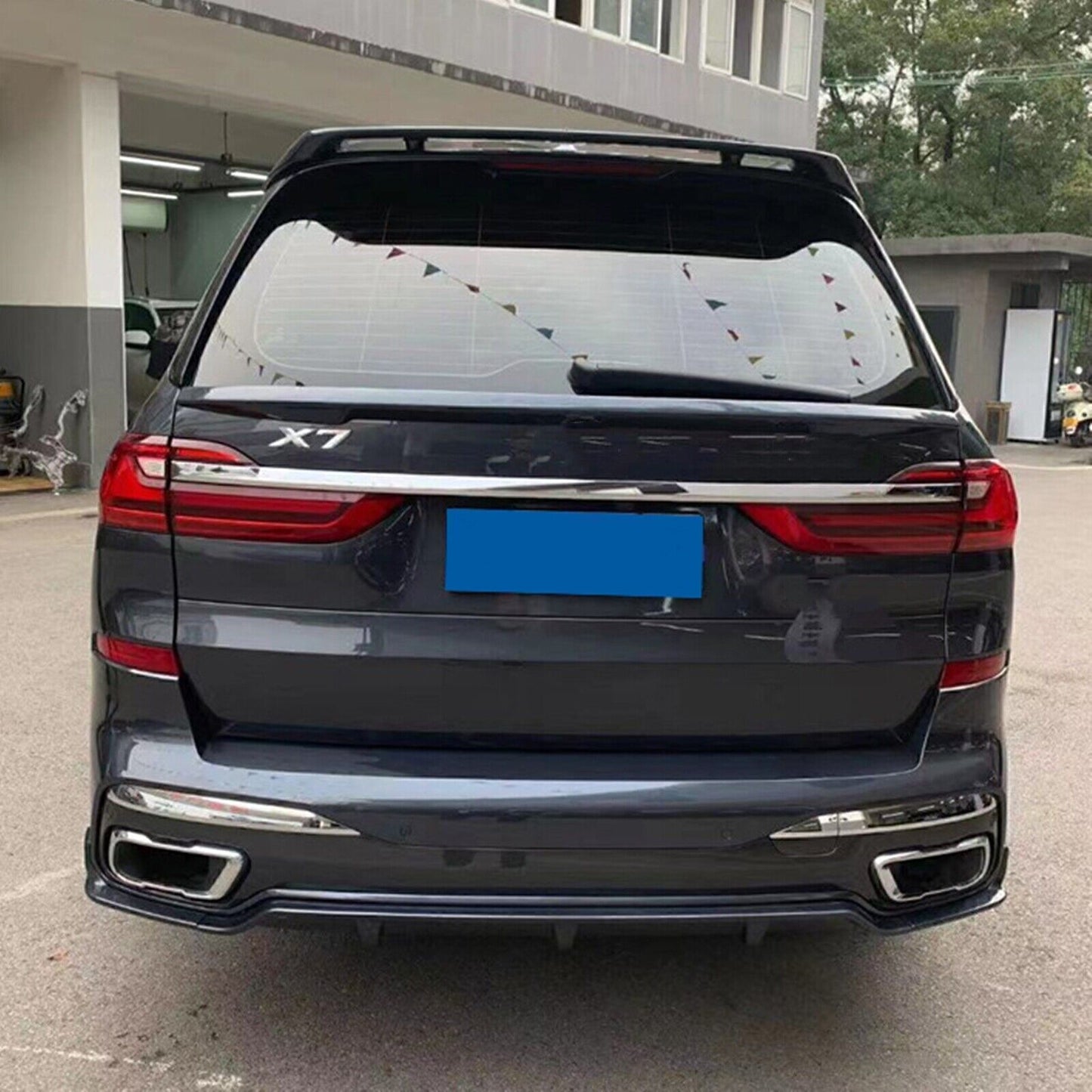 1Pc Gloss Black Car Rear Trunk Spoiler Roof Wing Lip Fit For BMW X7 G07 2019-24